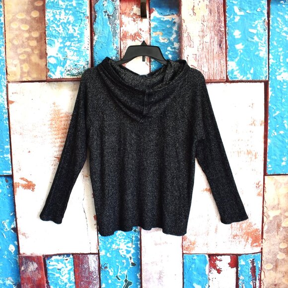 Women's KENNETH COLE Pullover Hoodie Long Sleeve LARGE Charcoal Gray - Picture 5 of 9